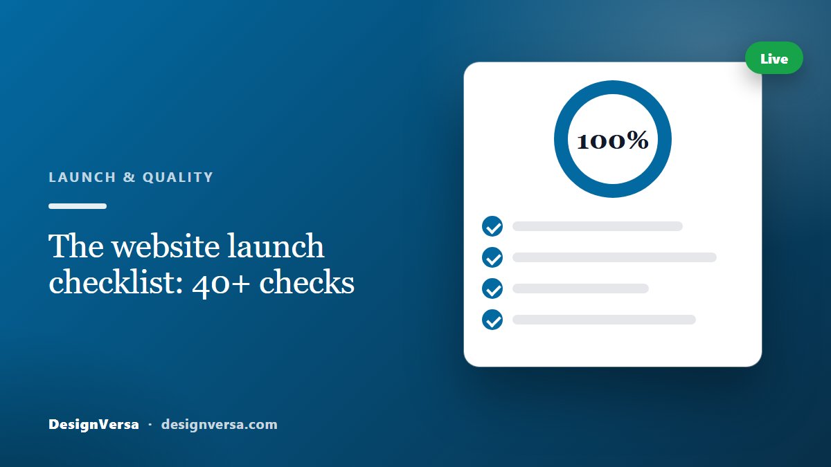 Website Launch Checklist: 40+ Things to Check Before You Go Live