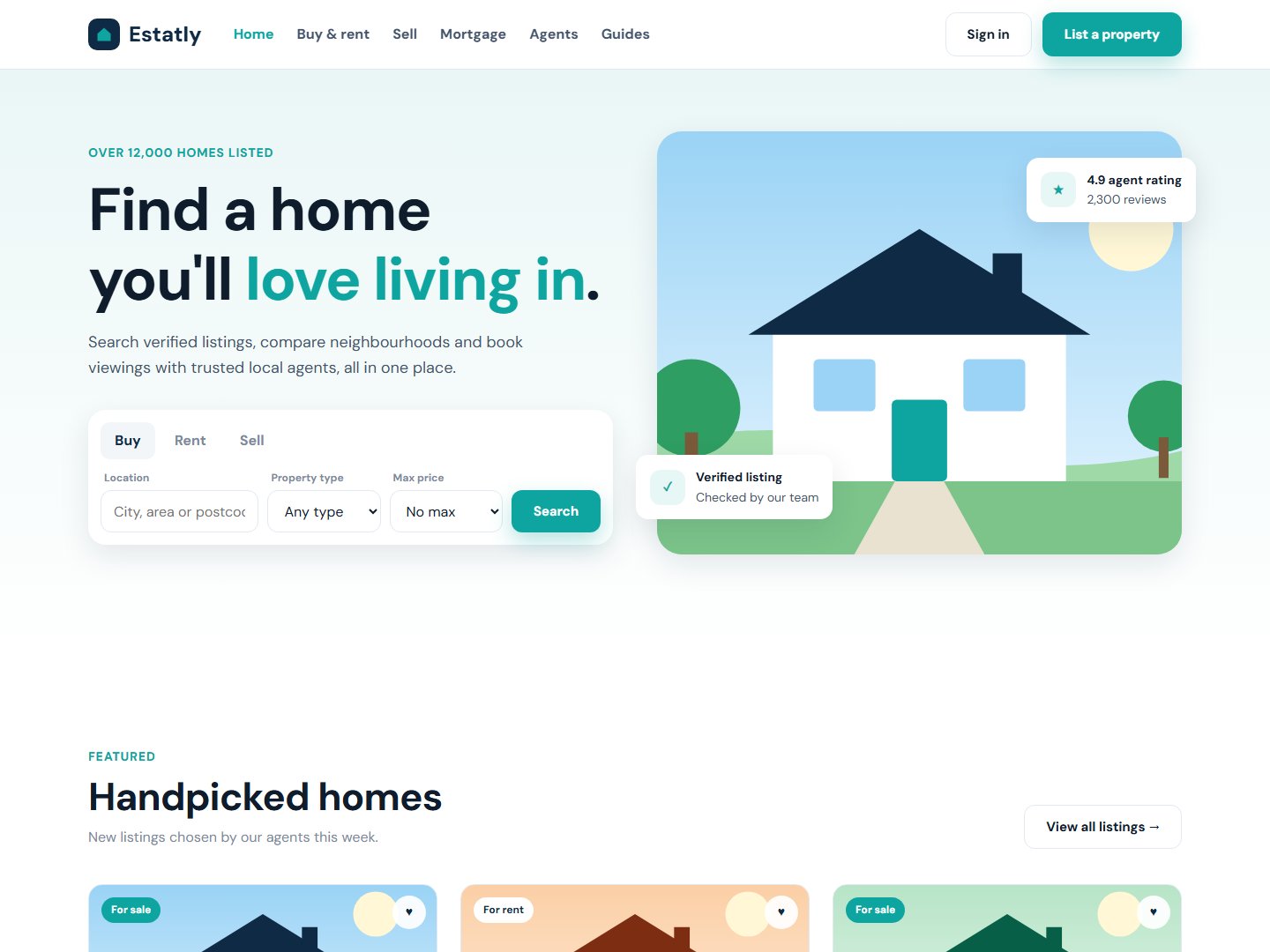 Estatly – Real Estate & Property Listings HTML Template