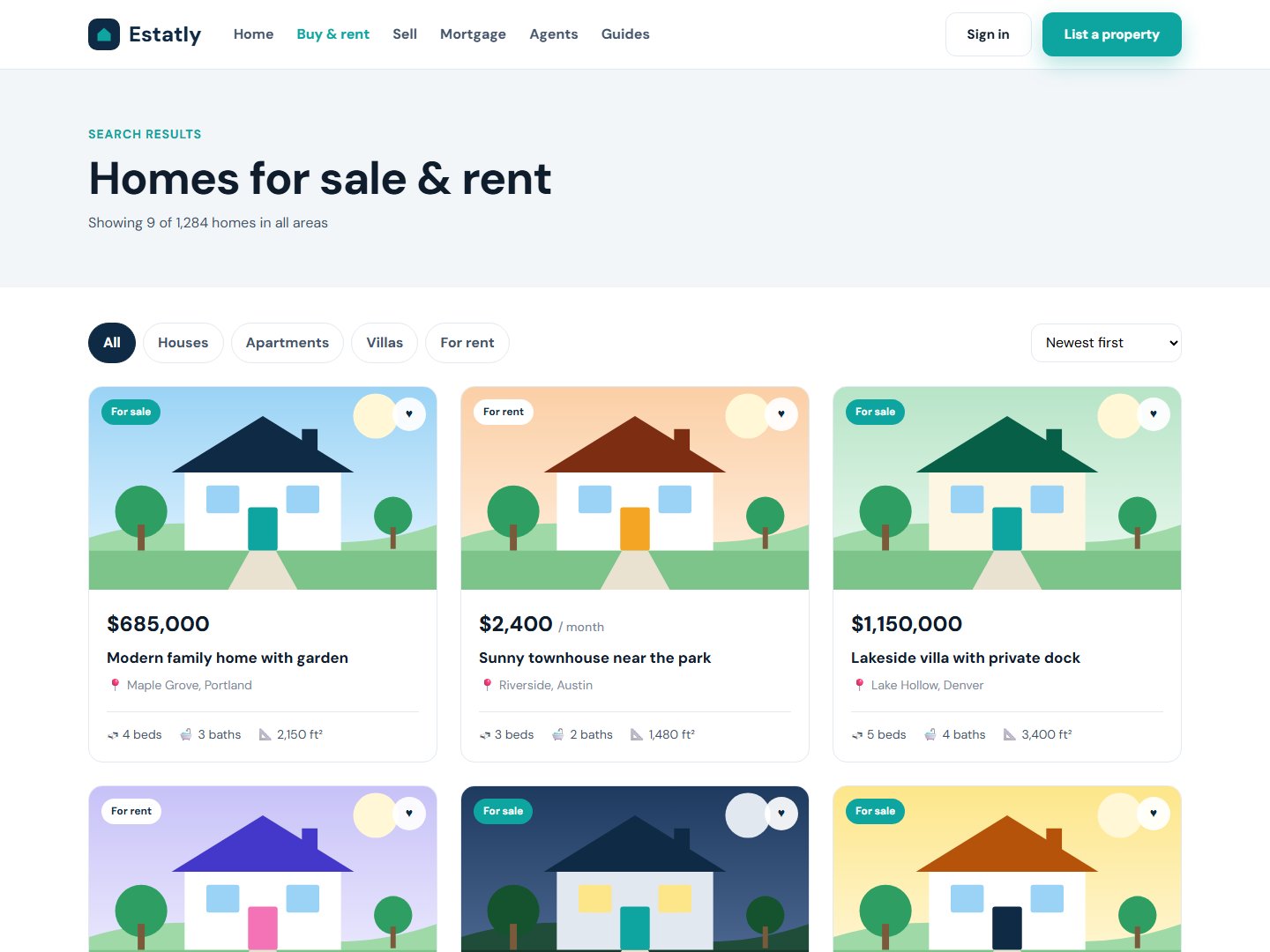 Estatly – Real Estate & Property Listings HTML Template