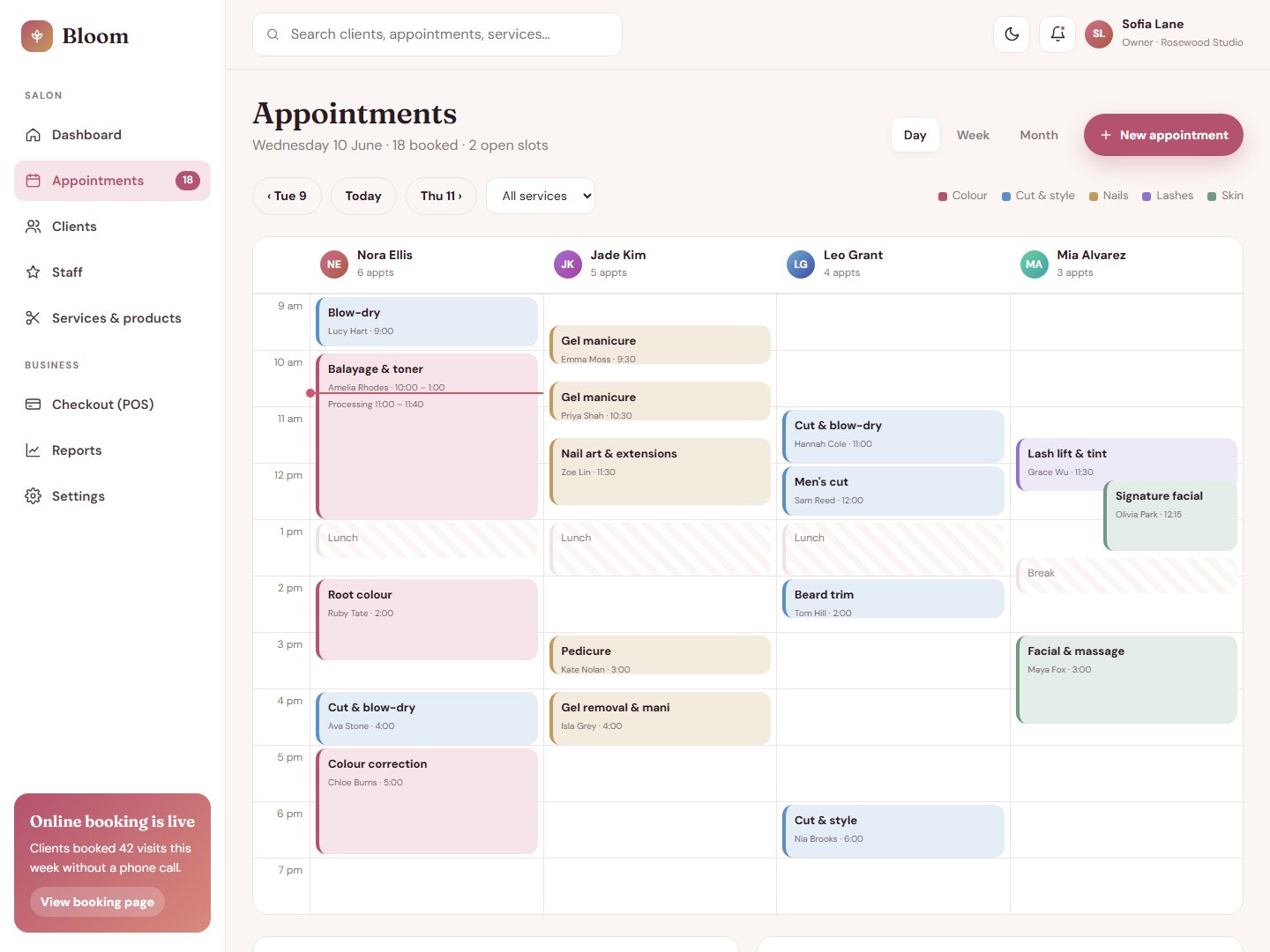 Bloom – Salon Management System HTML Template