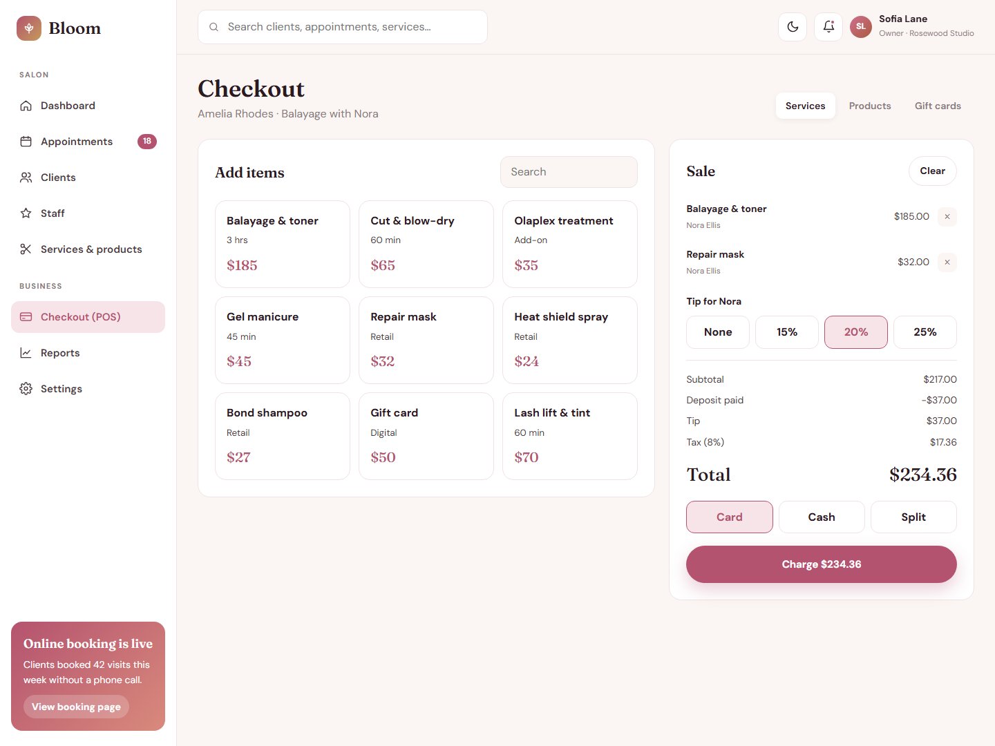 Bloom – Salon Management System HTML Template