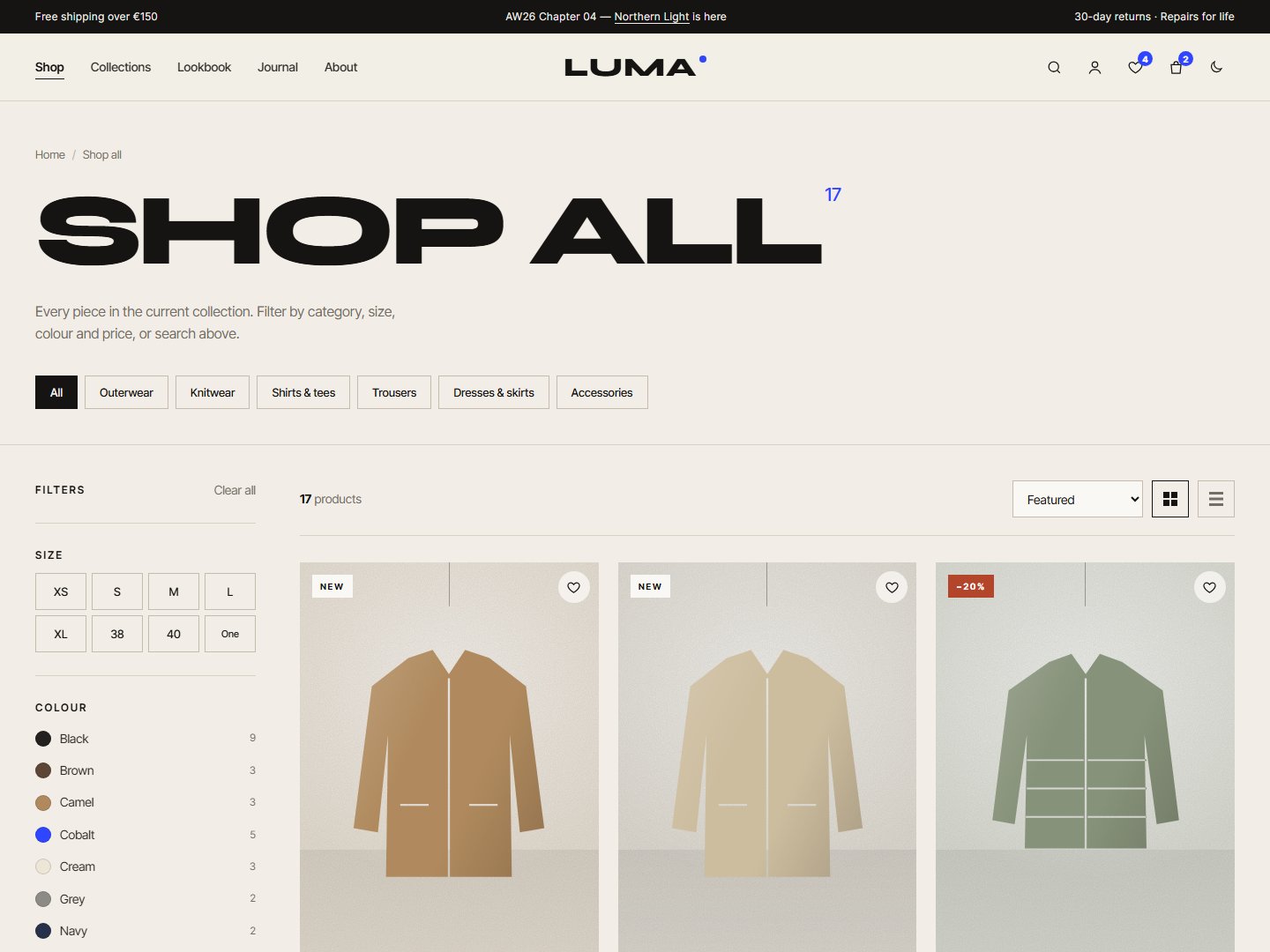Luma – Fashion E-commerce HTML Template