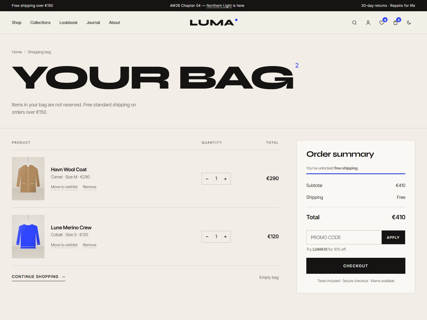 Luma – Fashion E-commerce HTML Template
