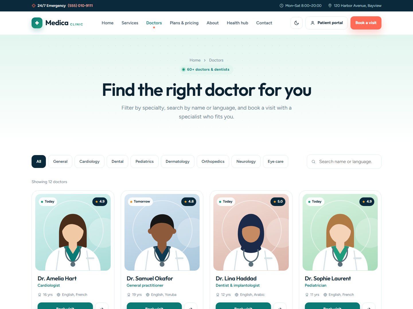 Medica – Medical & Dental Clinic HTML Template