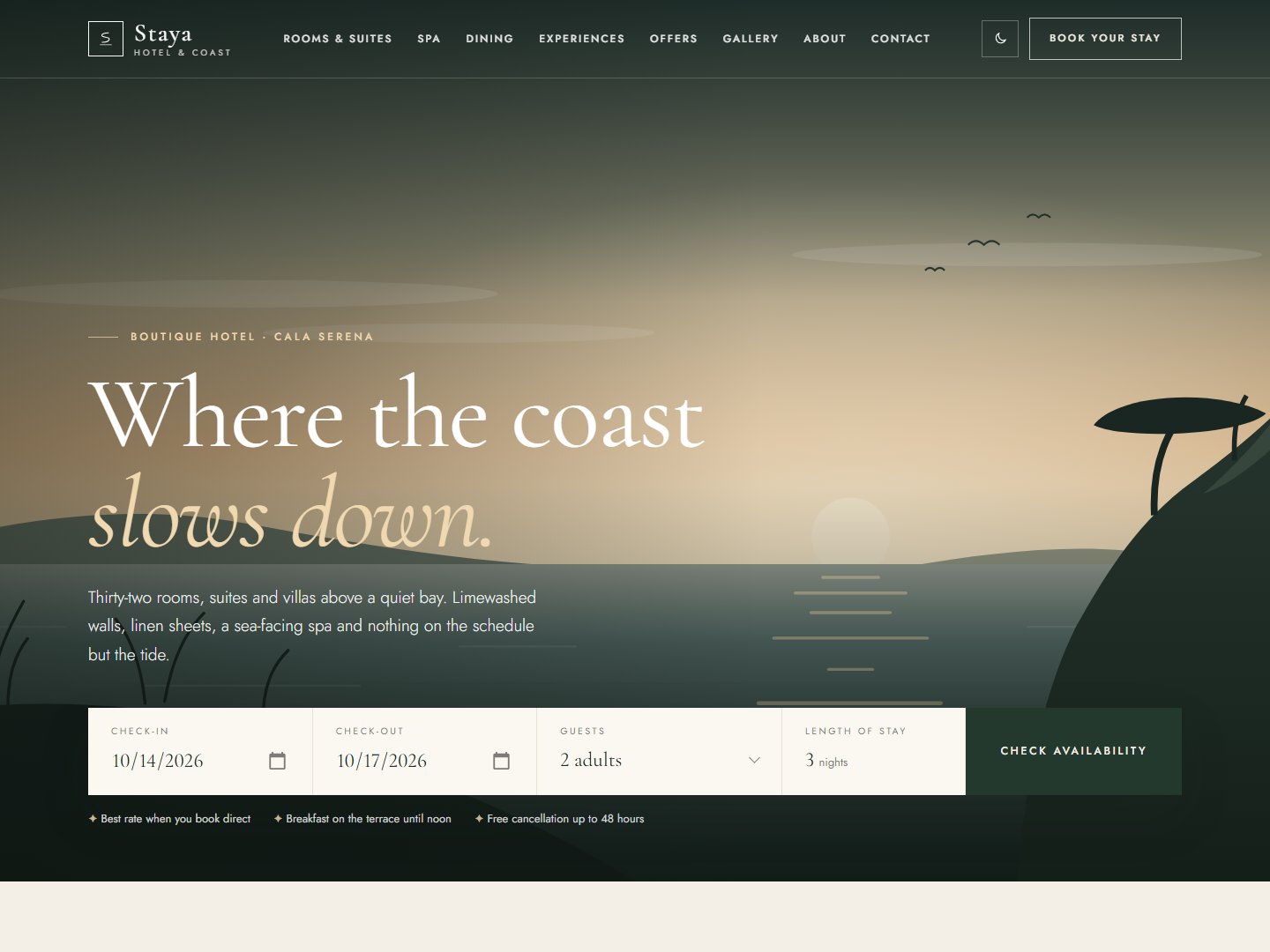Staya – Boutique Hotel & Resort HTML Template