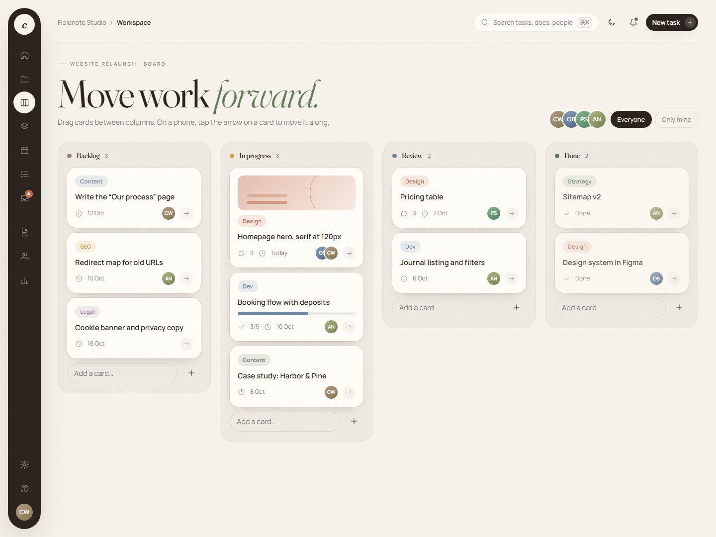 Cadence – Project Management Dashboard HTML Template