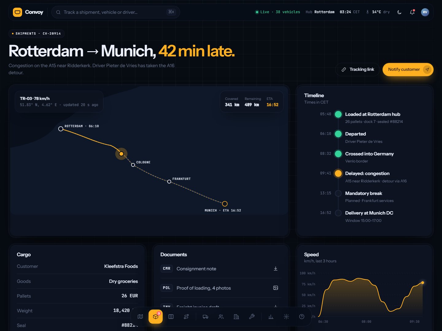 Convoy – Logistics & Fleet Dashboard HTML Template