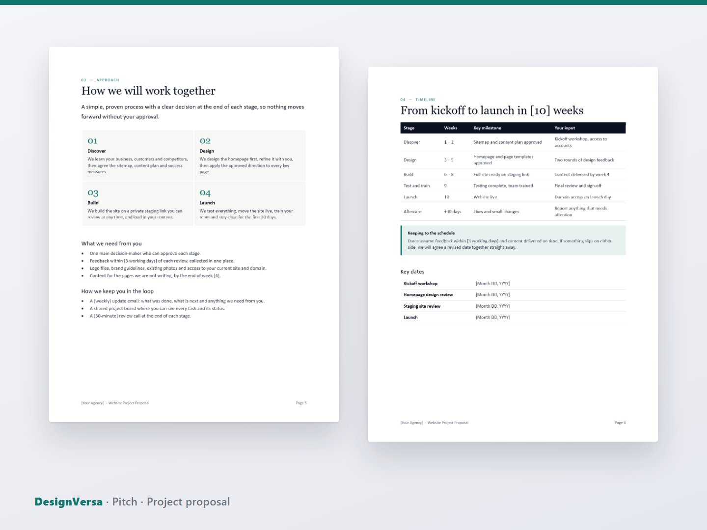Pitch – Web Design Project Proposal Template (Word & PDF)