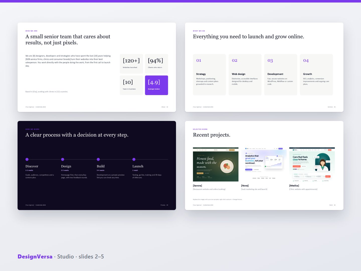 Studio – Agency Credentials Deck (PowerPoint & PDF)