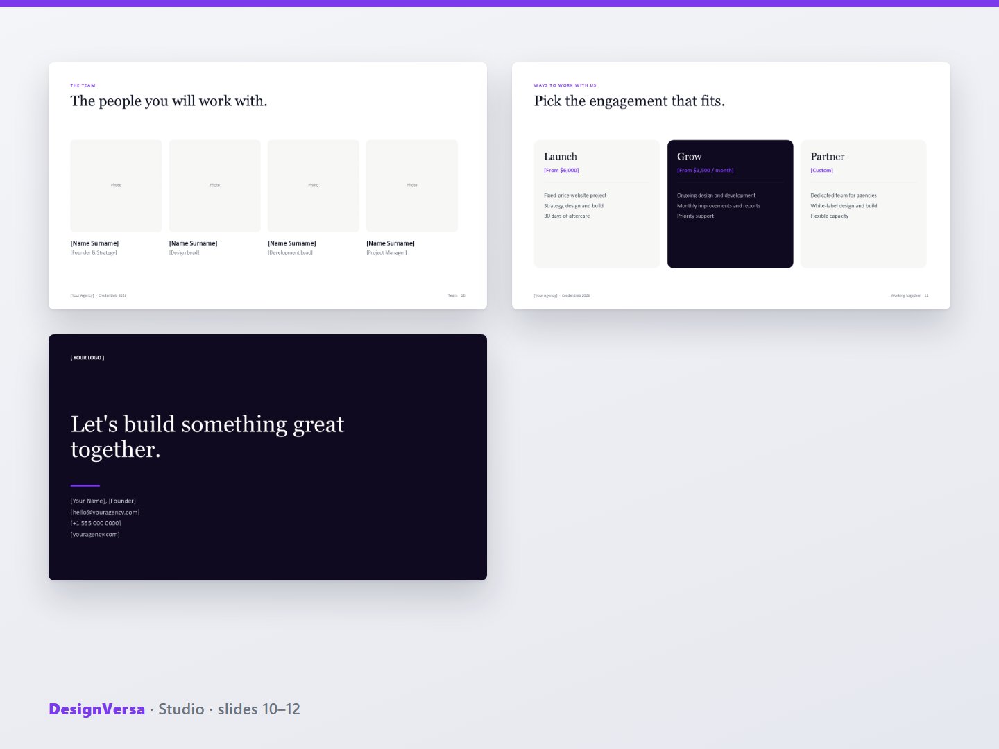 Studio – Agency Credentials Deck (PowerPoint & PDF)