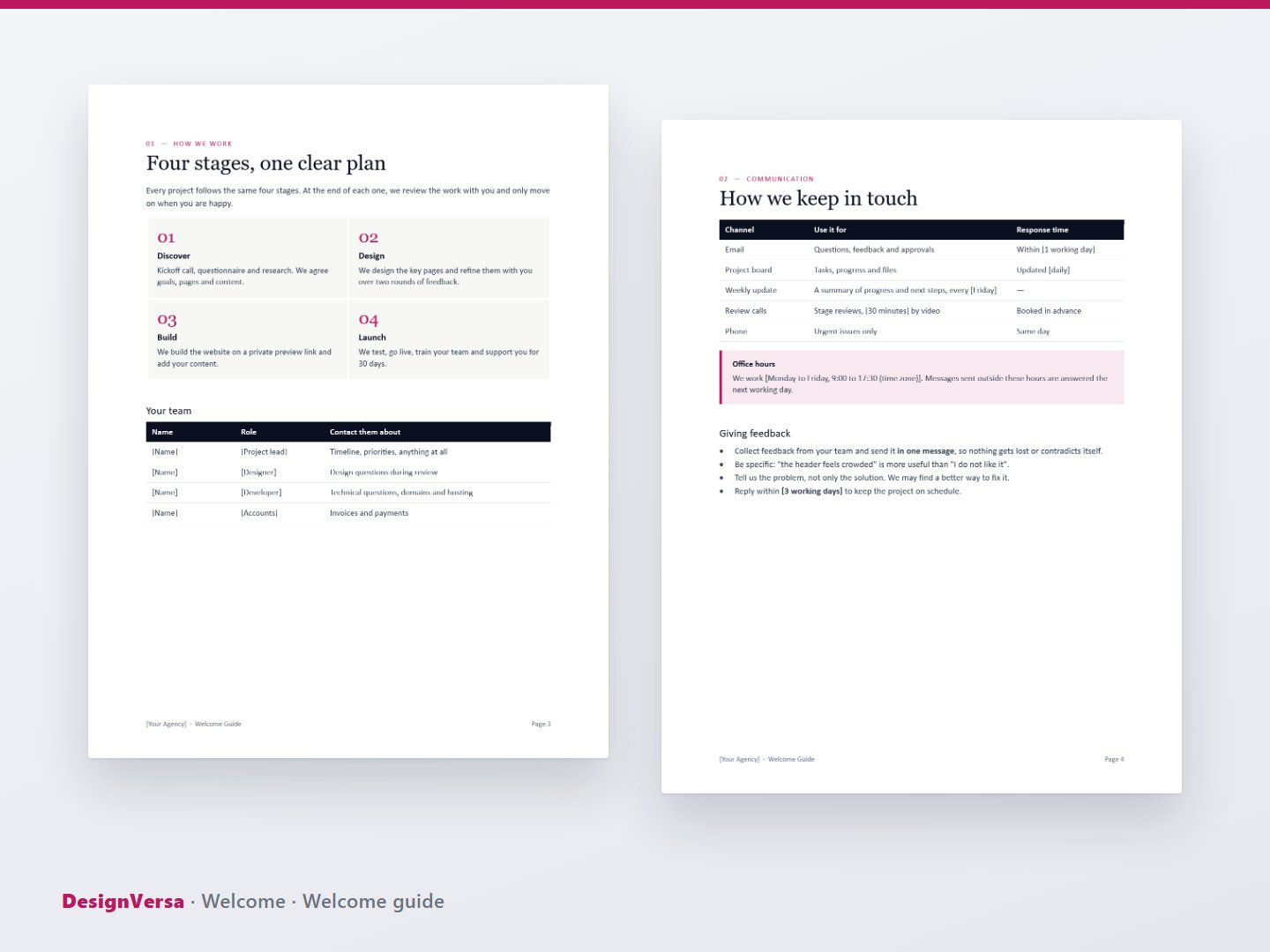 Welcome – Client Onboarding Pack (Word, Excel & PDF)