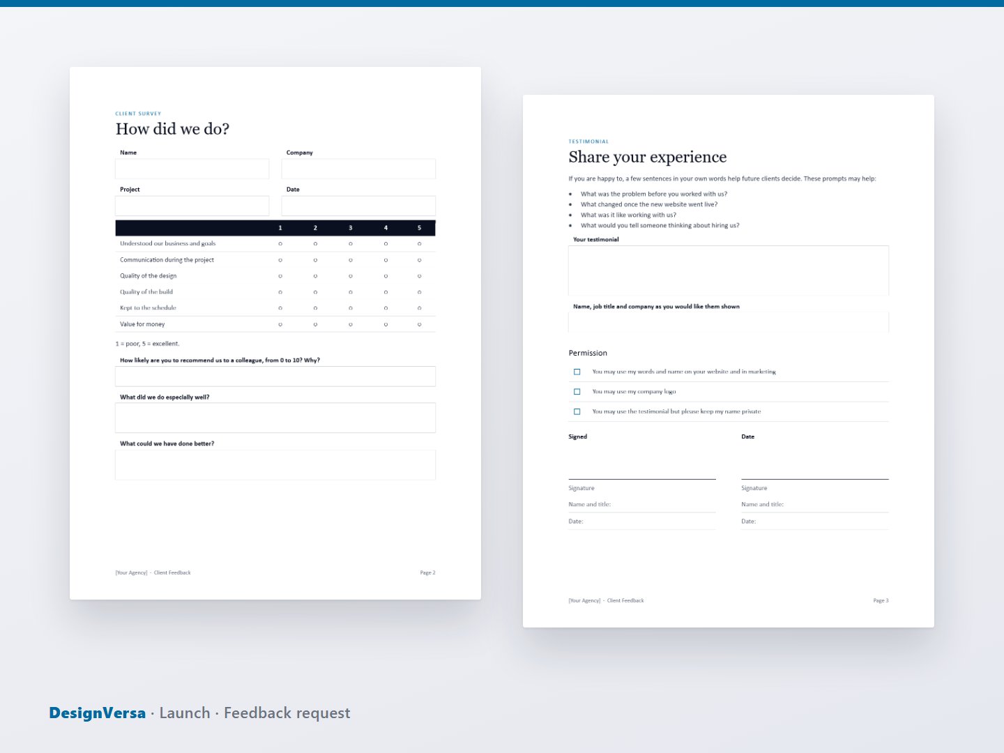 Launch – Website Launch Checklist & Handover Pack (Excel, Word & PDF)