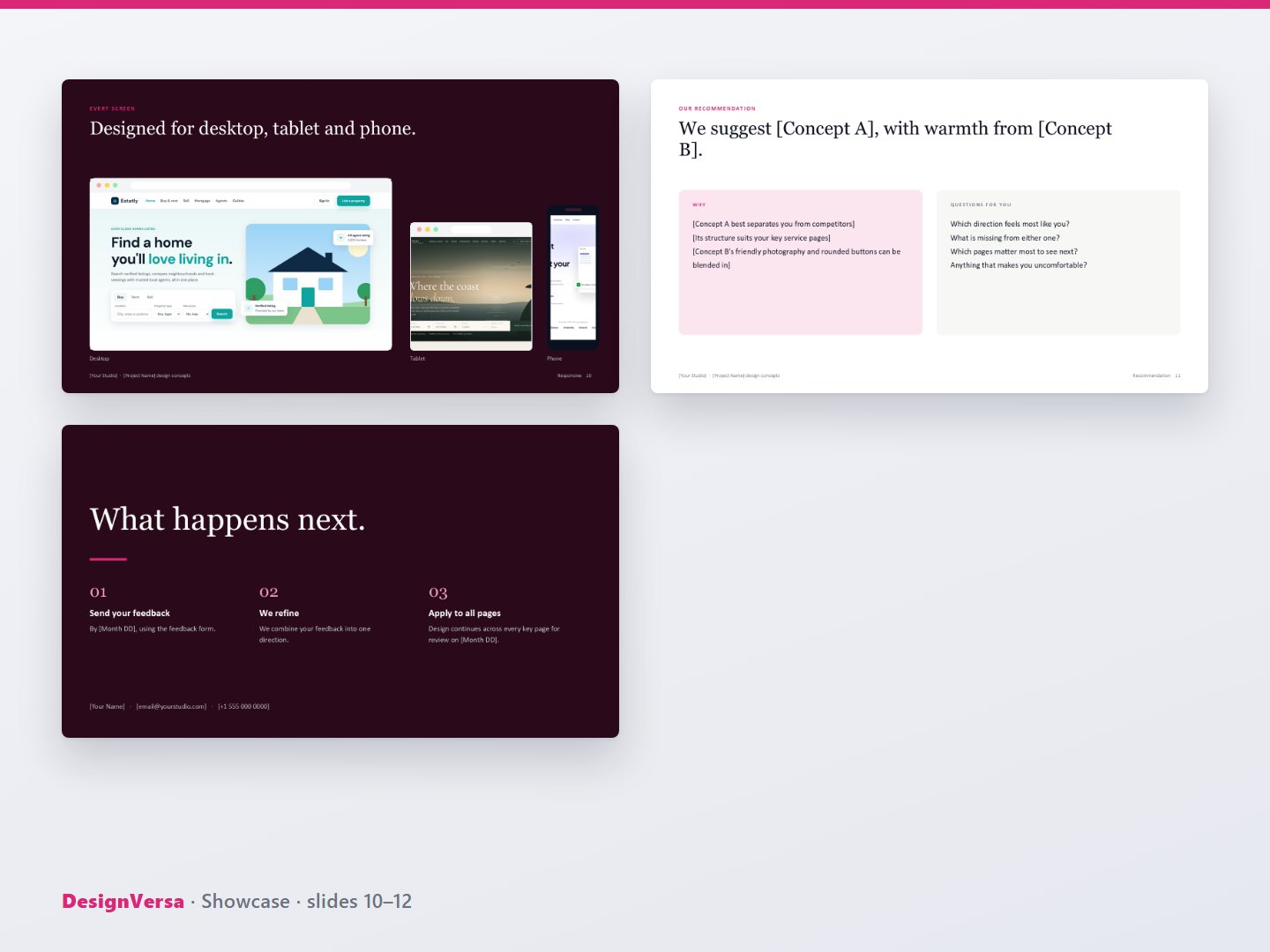 Showcase – Design Concept Presentation Deck (PowerPoint & PDF)