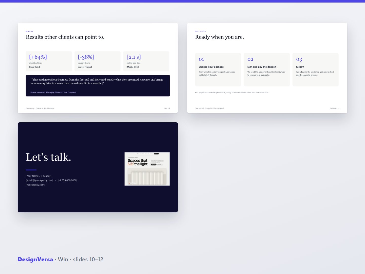 Win – New Business Pitch Deck (PowerPoint & PDF)