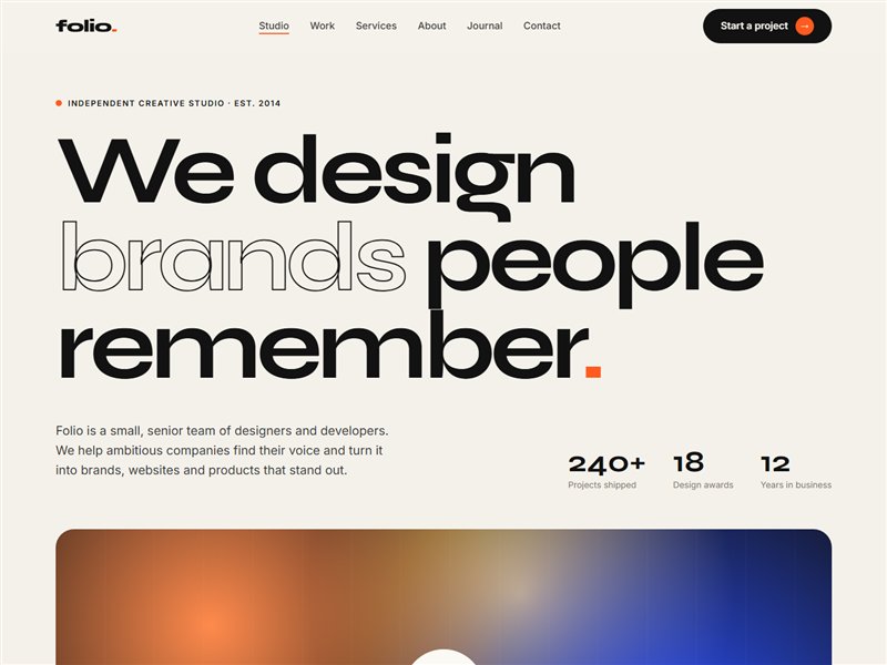 Folio – Creative Agency & Portfolio HTML Template