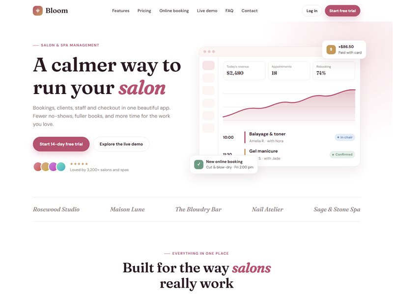 Bloom – Salon Management System HTML Template