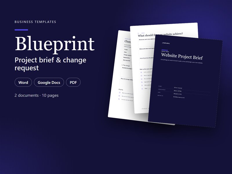 Blueprint – Website Project Brief & Change Request Templates (Word & PDF)